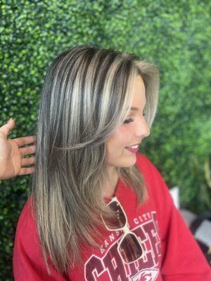 Highlights and haircut by lily