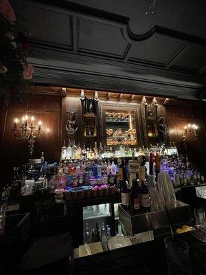 Downstairs bar with gorgeous historical details