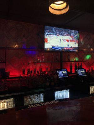 Back bar and tv