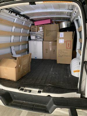 Loading cargo van