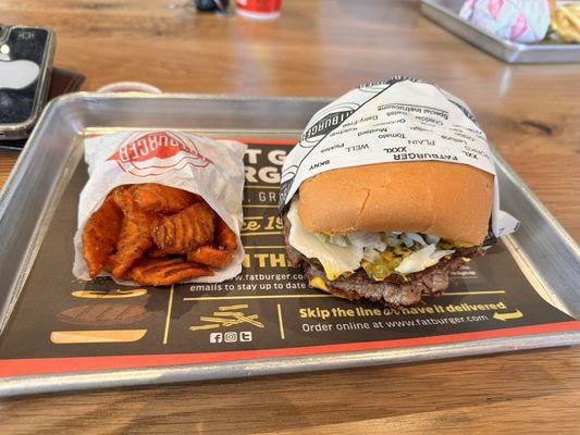 Large Fatburger (1/2 lb.) Meal with Sweet Potato Fries