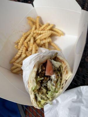 Gyro and fries