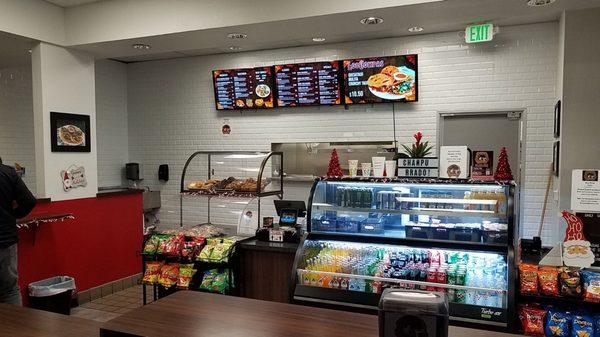 Front counter located inside Bill Wright toyota service customer waiting room.