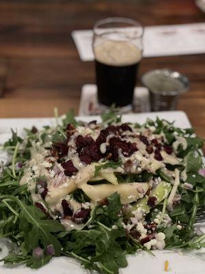 Apple blue cheese pecan salad