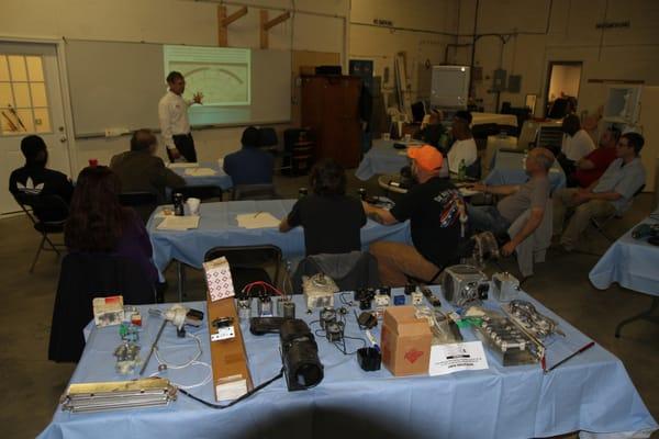 David teaching an Appliance Repair course.