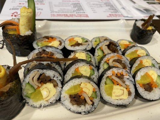 Kimbap, $9. Lunch with Matriarch on the last day of calendar. 6/14/22. It was just ok.