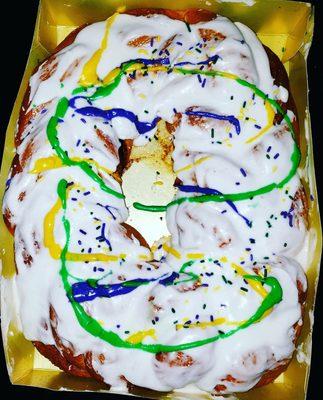 Traditional Cinnamon filled King Cake