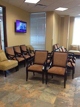 Our cozy lobby to help you feel more at home and less like you're at the doctor's office.