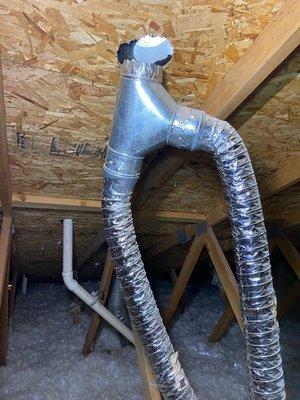 Shown is a disconnected vent duct in Windsor, CO.