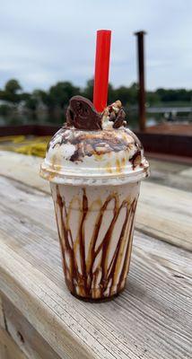 Chocolate Covered Pretzel Milkshake