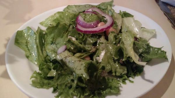 Salad. Good except for the dressing...too much vinegar