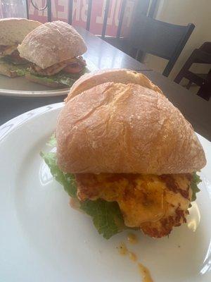 Chicken Sandwich on Ciabatta Bread