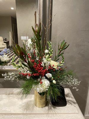 Christmas/Thank You bouquet