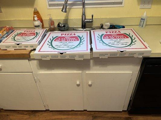 Three  nice pizzas!