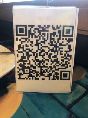 QR code for menu