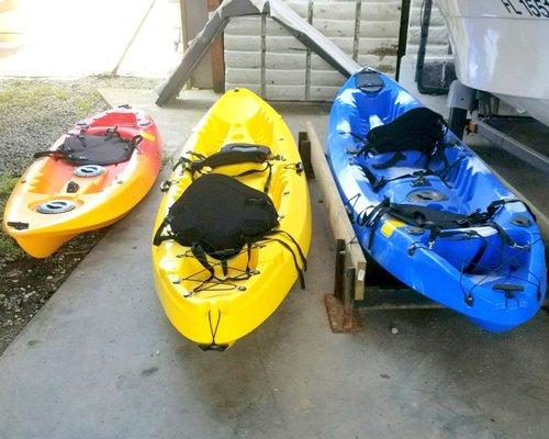 Kayaks and canoes for rent