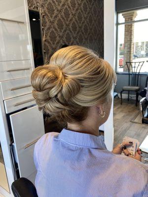 Updo for a black tie wedding