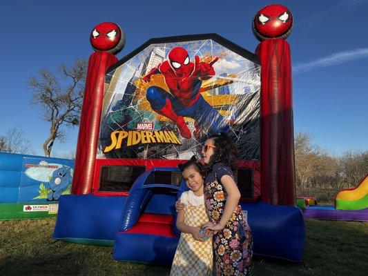 Spider Man Bounce house party rentals delivered to Houston, Austin, & Dallas, Texas.