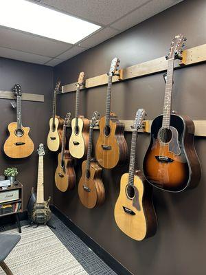 Showroom with Gopherwood Acoustic Guitars