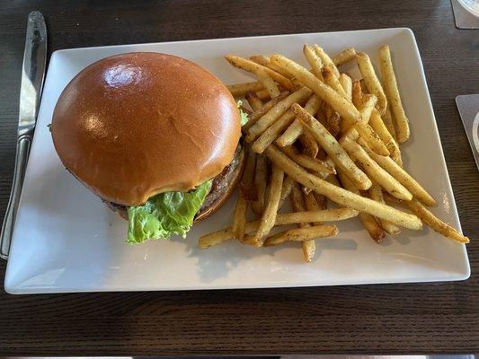 1/2 lbs Wagyu burger with sage fries.