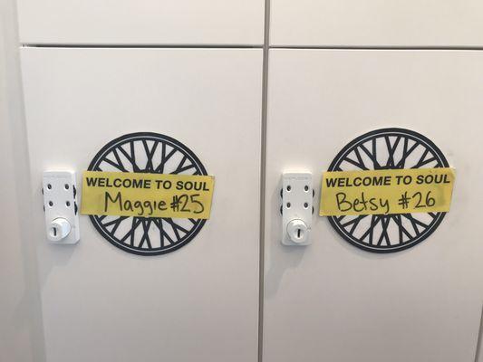 Lockers, with my name written on there