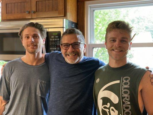 Ray is passing the knowledge he gained from his father along to his two very talented sons - L - R: Ray (Jr), Ray, Mike.  Kindest people you