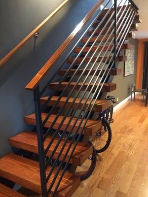 Custom wrought iron staircase in Berkeley, CA