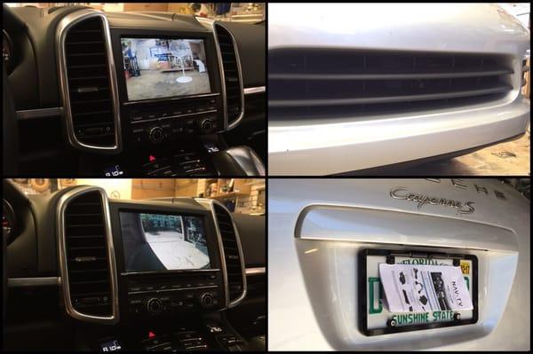 Porsche Cayenne factory upgrade- front and rear cameras