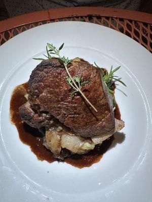 Filet with mashed