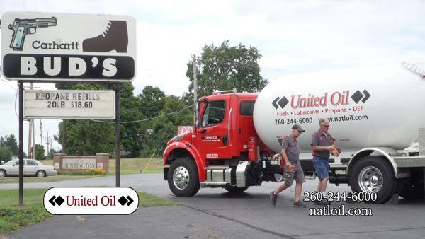 Doug and Bart delivering propane to one of our valued customers.