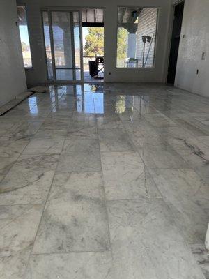 Marble flooring