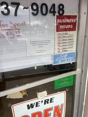 Business hours