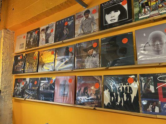 Records on display