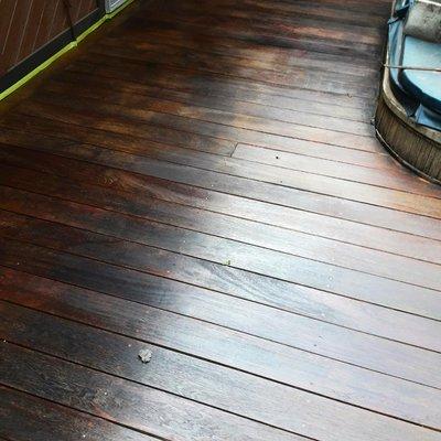 Ipe deck wood restoration