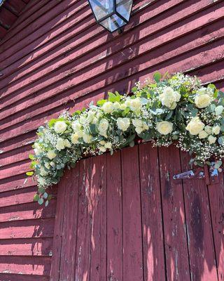 Barn doors- arch flowers