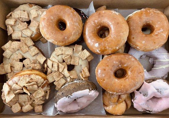 Cinnamon toast crunch and glazed donuts