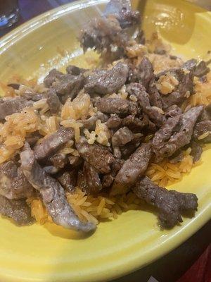 Arroz con steak