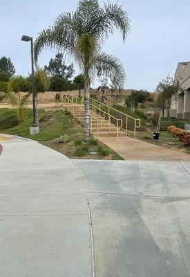 Steps to altar up on the hill