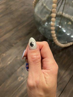 Ying Yang hand painted