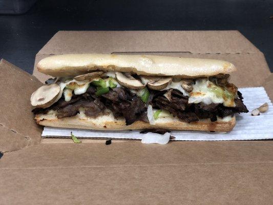 Philly steak sandwich