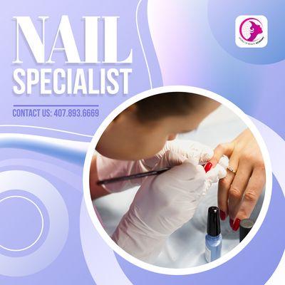 With our nail specialty course, you learn the proper usage of professional manicuring implements and supplies.