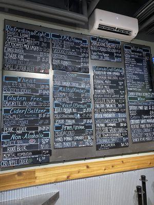 Menu board. Lots of choices!