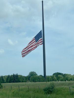 Half mast in respect for Chicago parade shootings