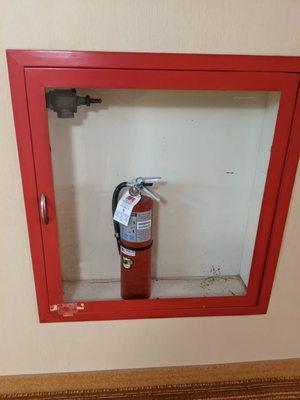 Never mind the hose... here's a 1 gal fire extinguisher for the entire hallway.