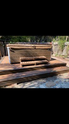 Newly built deck for the Jacuzzi