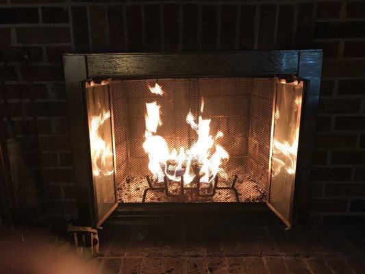 Newly cleaned fireplace!