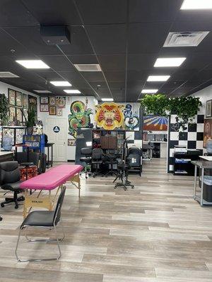 Tattoo area and shop