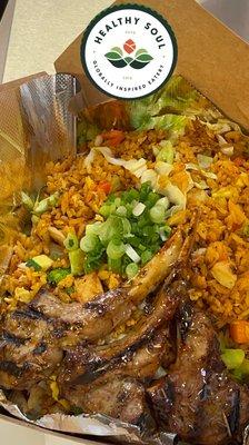 Grilled Lamb chops with House fried rice