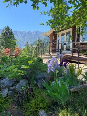 Another one of our seven gardens, this is our Pond Garden that is next to River Haus!