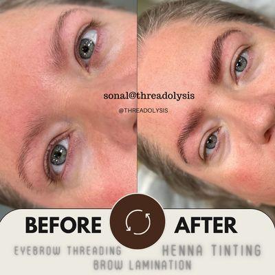 Eyebrow makeover #lasvegaseyebrowthreading #eyebrowlamination #eyebrows #hennaeyebrows